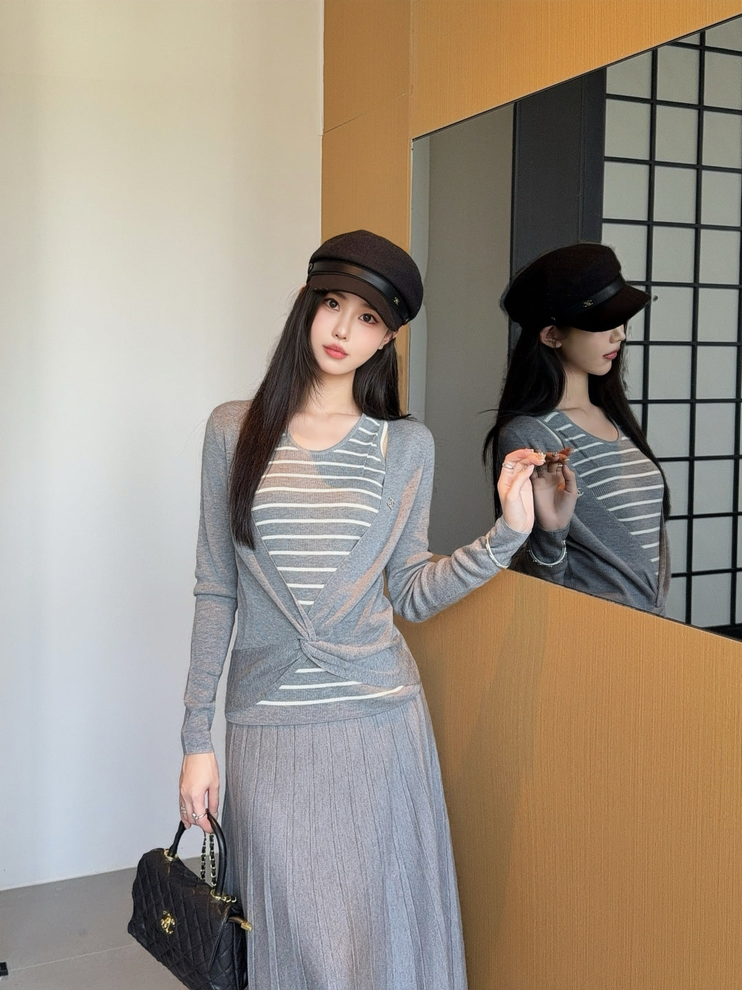 25fw knitted suit