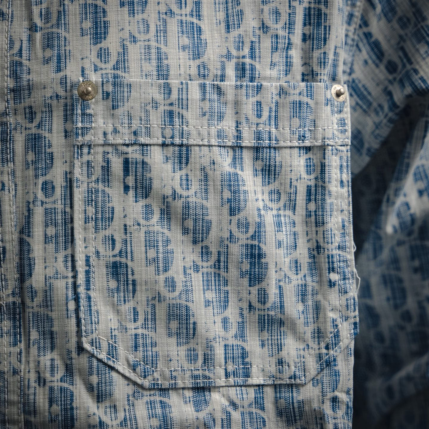 22ss printed denim shirt