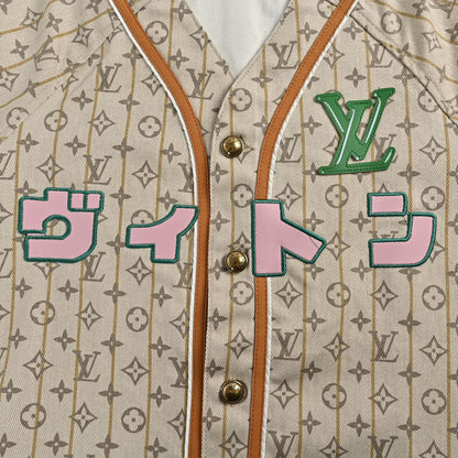 25ss fashion show collaboration embroidered short sleeved baseball shirt