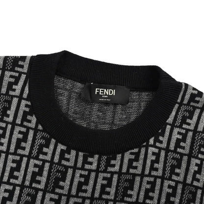 25ss FF jacquard full print knitted short sleeves