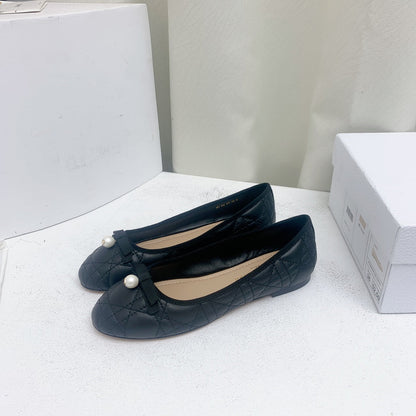 BALLET FLAT BLACK MOP FRONT