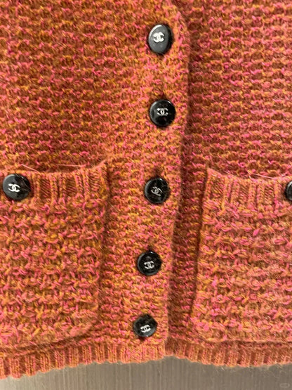 Orange double pocket vest