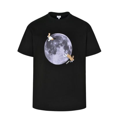 25ss Moon Embroidered Rabbit Short Sleeve