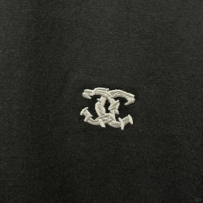 Bamboo letter embroidery T-shirt