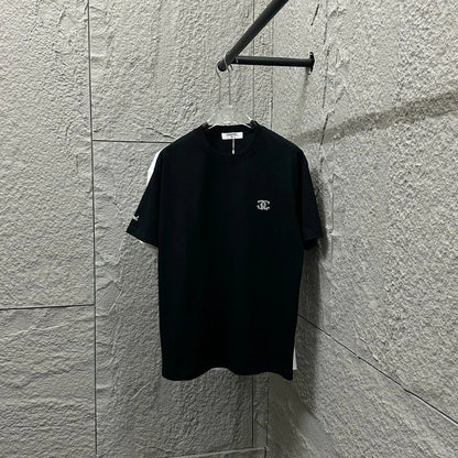 Bamboo letter embroidery T-shirt