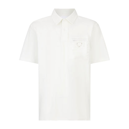 25 Nylon patchwork pocket polo shirt