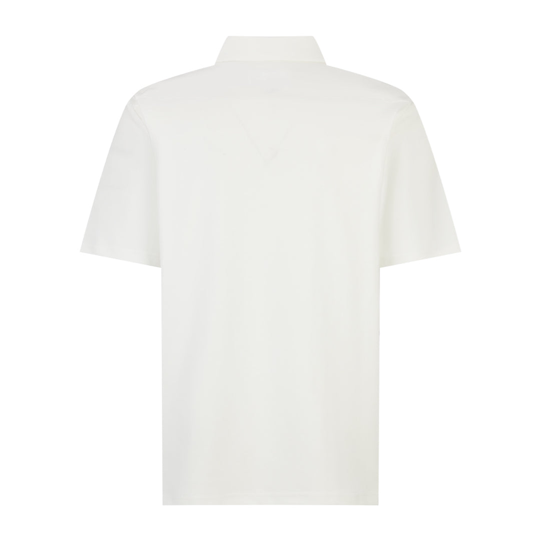 25 Nylon patchwork pocket polo shirt