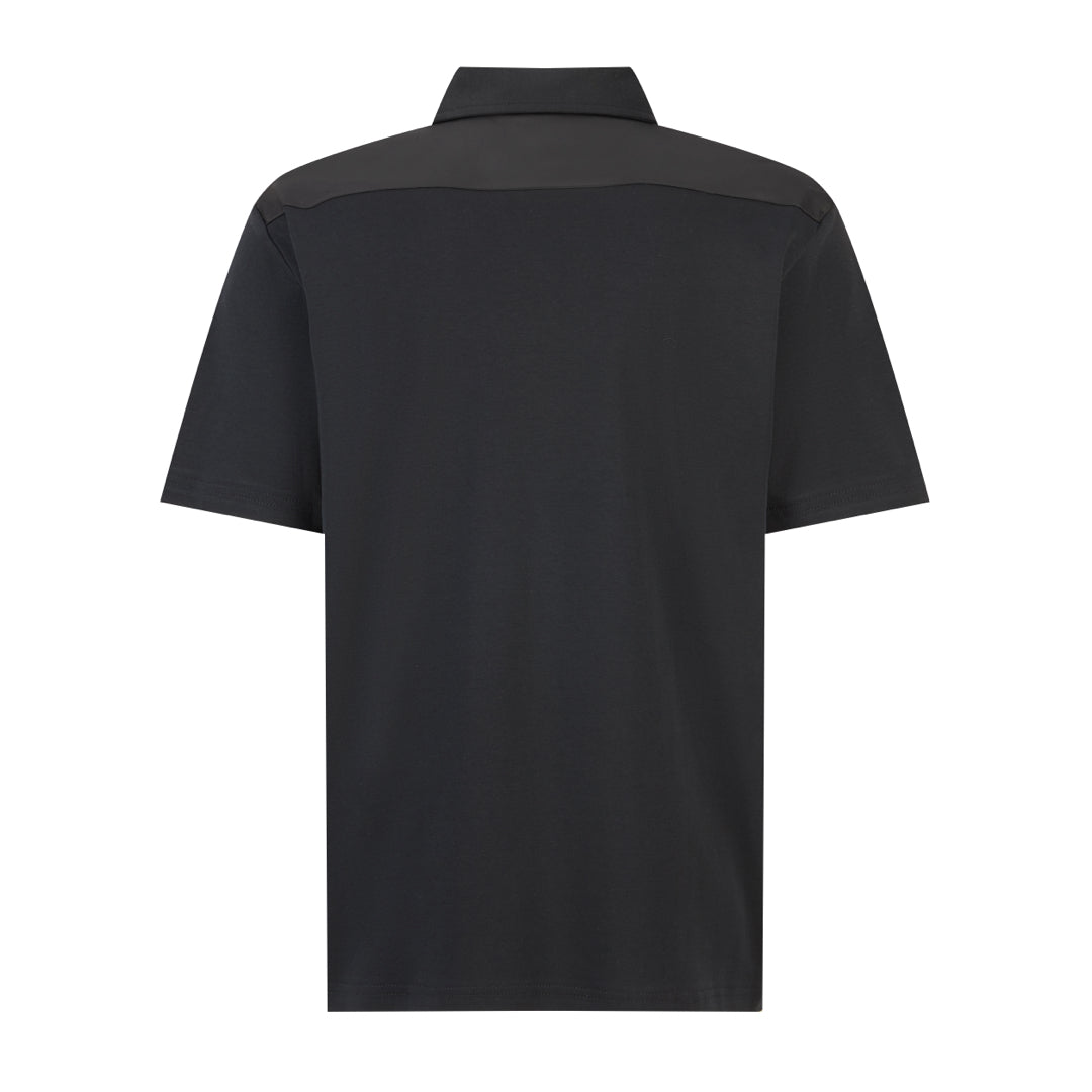 25 Nylon patchwork pocket polo shirt