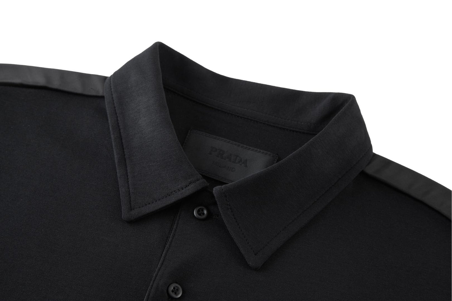 25 Nylon patchwork pocket polo shirt