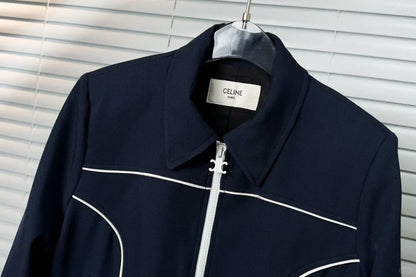 Lapel zipper suit