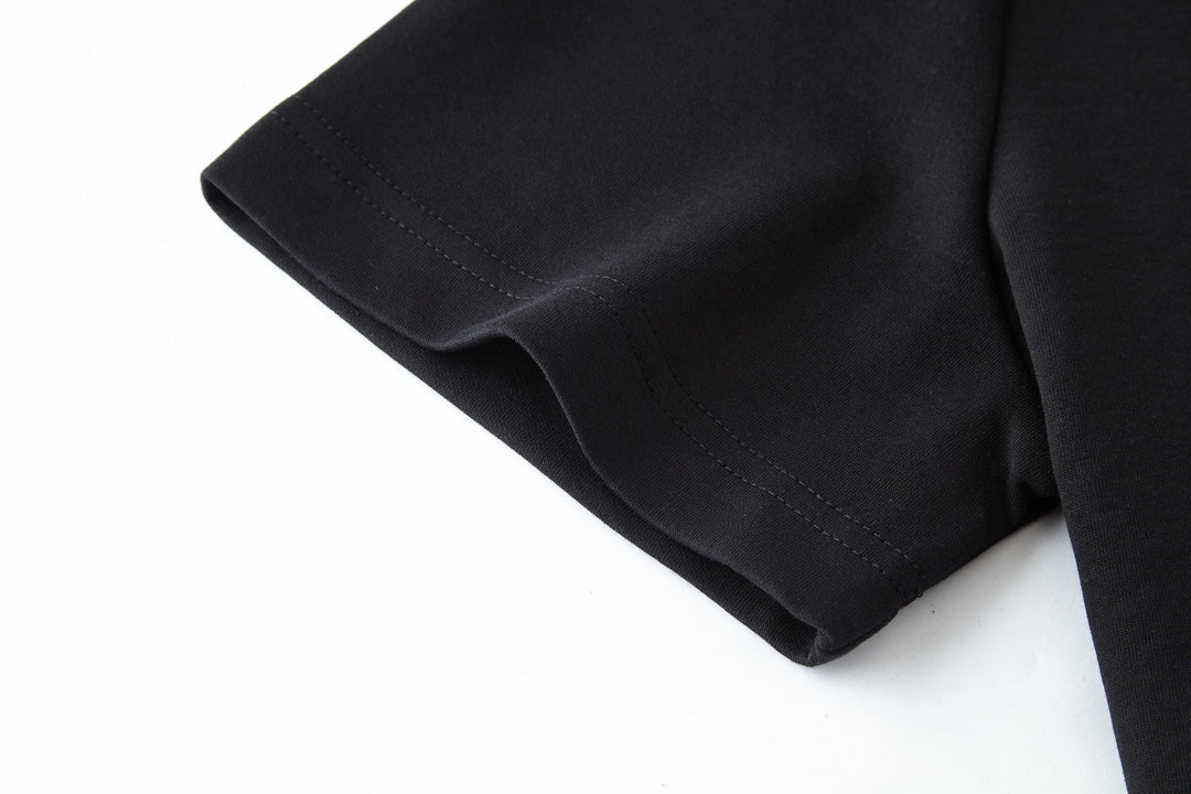 embroidered short sleeves