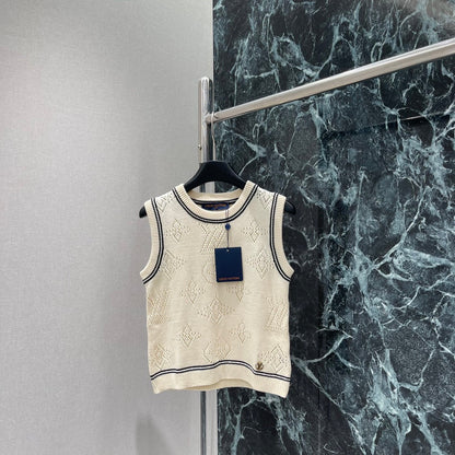 25ss Round neck knitted vest