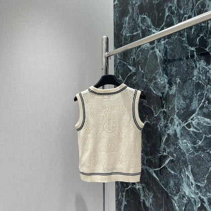 25ss Round neck knitted vest