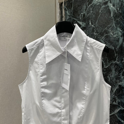25ss Sleeveless lapel shirt