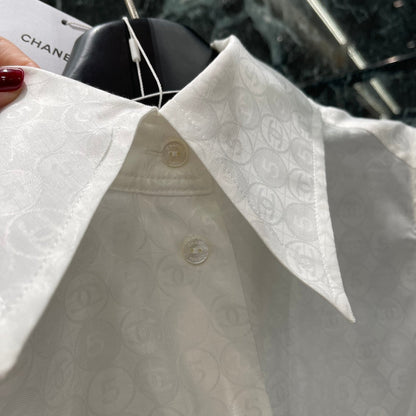 25ss Jacquard collar sleeveless shirt