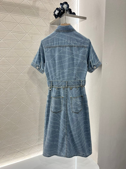 25SS Chain denim dress