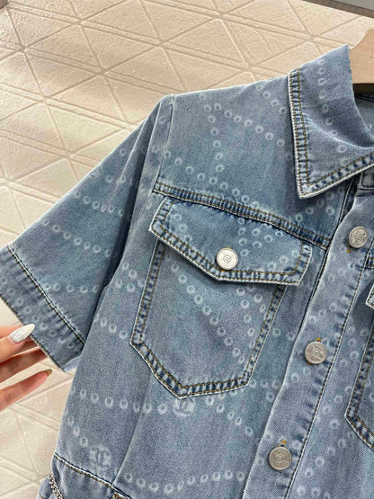 25SS Chain denim dress