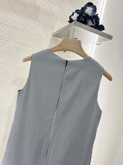 25SS Striped vest skirt