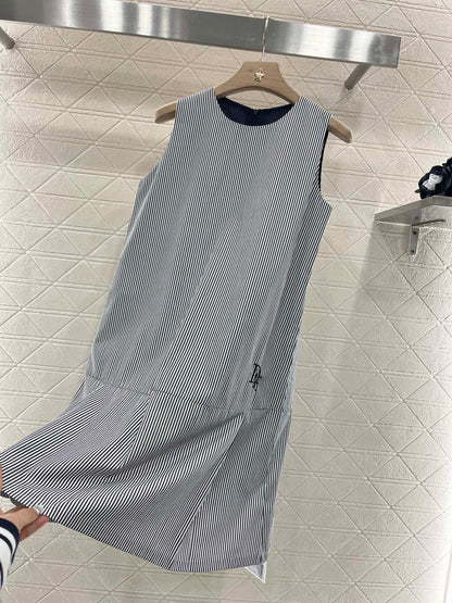 25SS Striped vest skirt