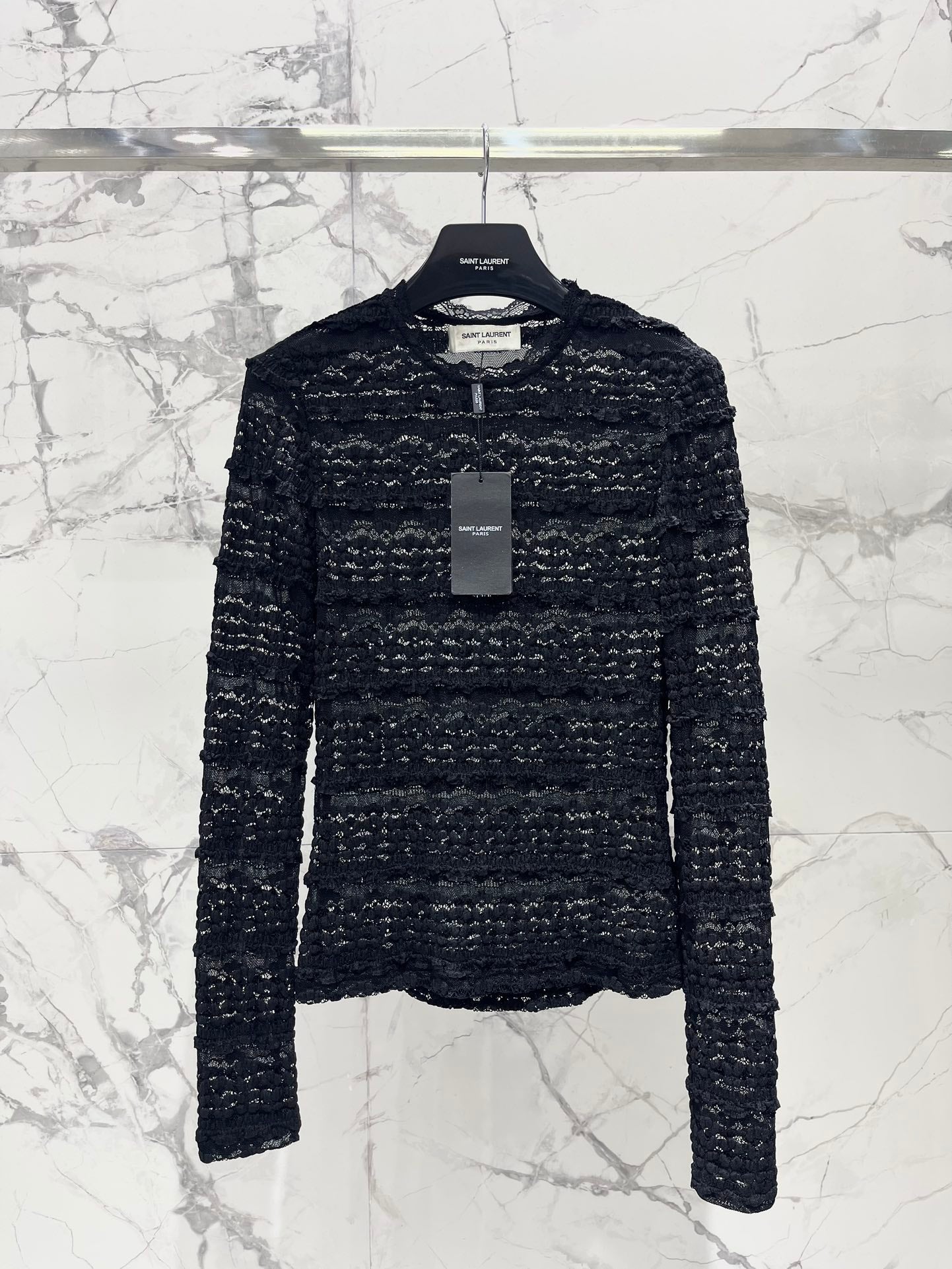 25SS Lace long sleeved top