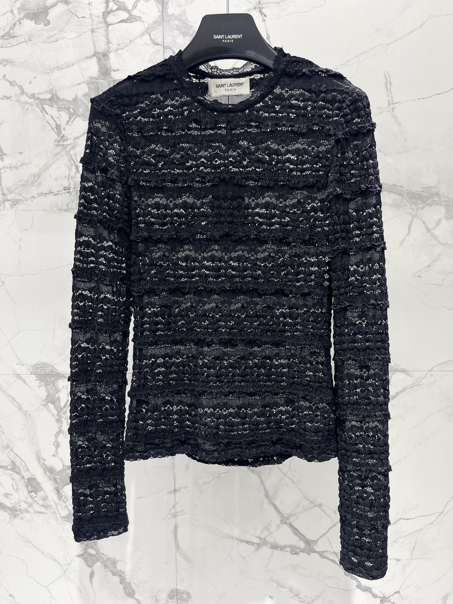 25SS Lace long sleeved top