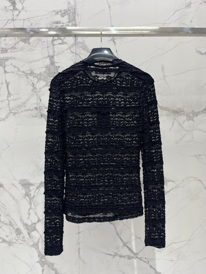 25SS Lace long sleeved top