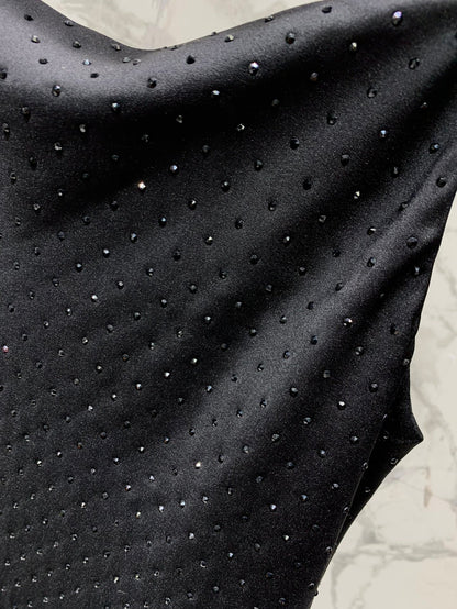 25SS Acetate rhinestone camisole dress