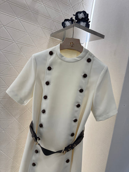 25SS Belt double breasted dress
