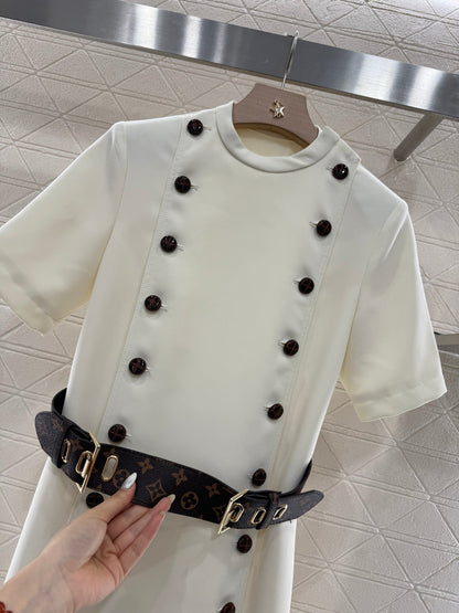 25SS Belt double breasted dress