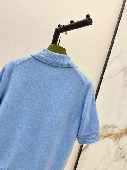 25SS Collar short sleeved top