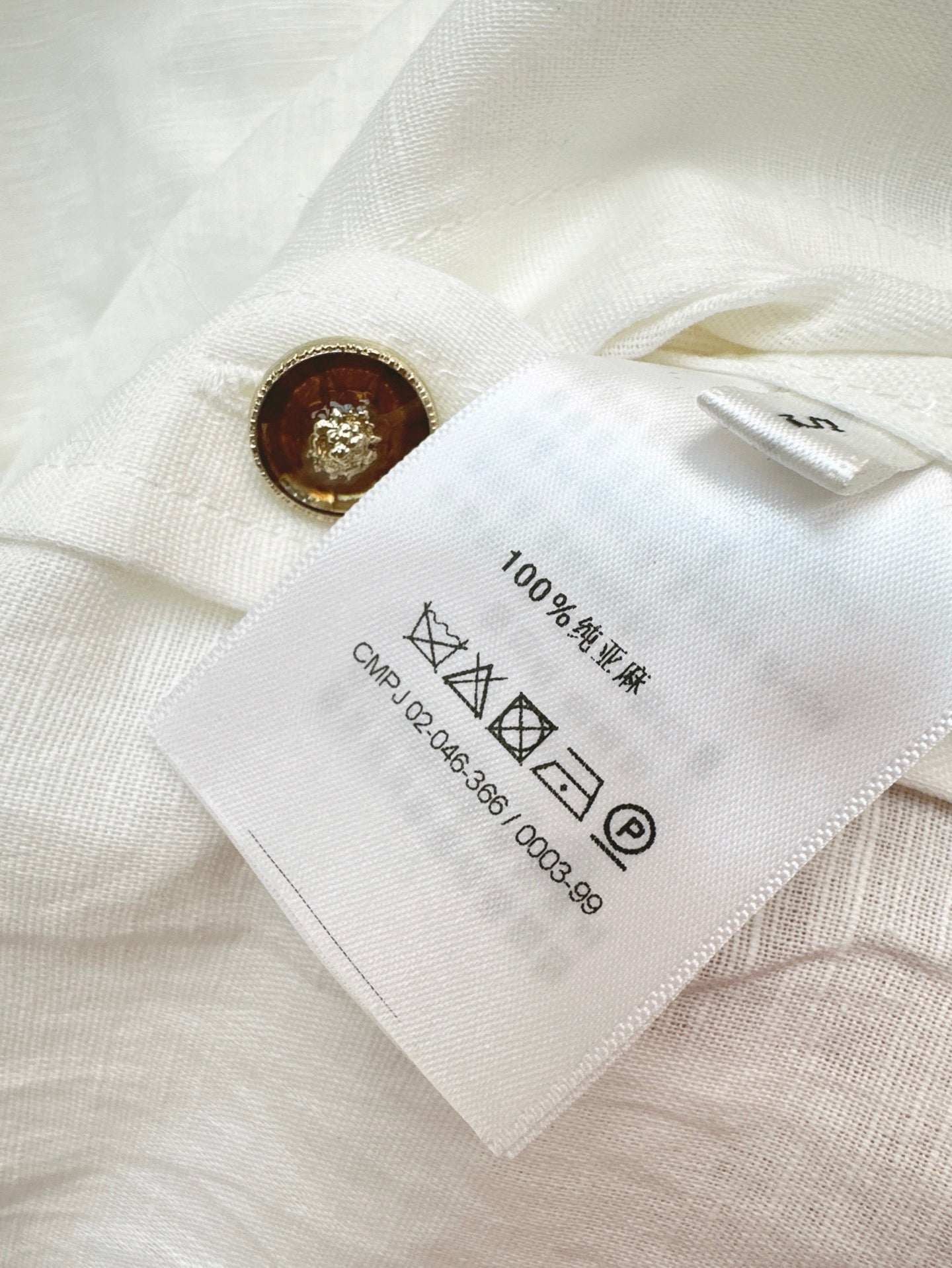 25SS  Customized hardware decoration linen shirt