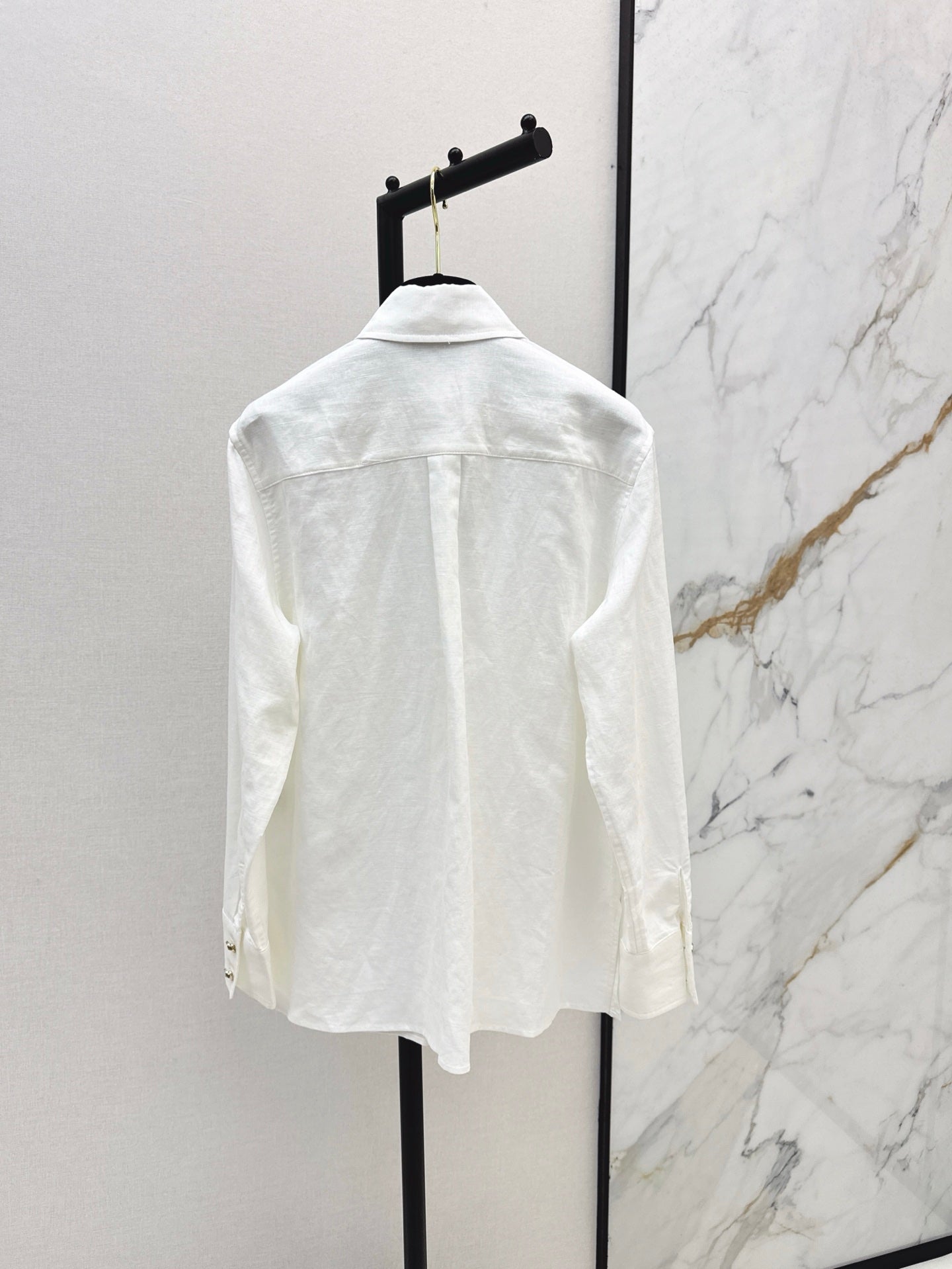 25SS  Customized hardware decoration linen shirt