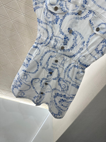 25 Flap Pocket Printed Dress
