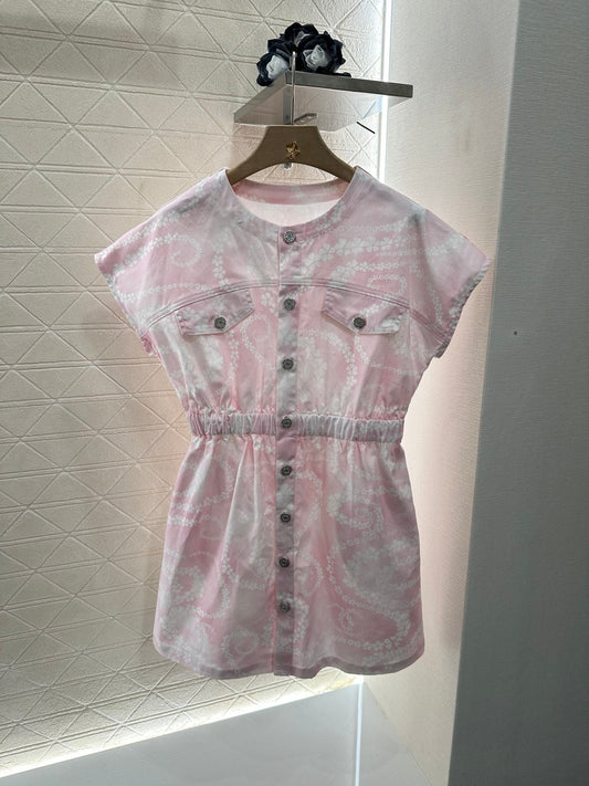 25 Flap Pocket Printed Dress