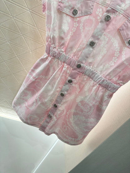 25 Flap Pocket Printed Dress