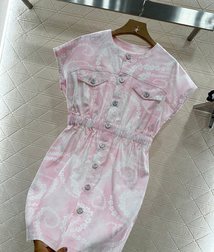 25 Flap Pocket Printed Dress