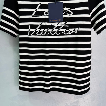 25 Striped Knitted Short Sleeve