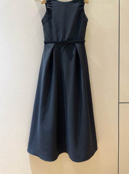 25 French Minimalist Ruffled Trim Sleeveless Dress
