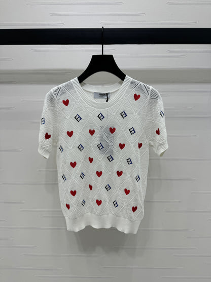 25 Cutout monogrammed knit short sleeves!