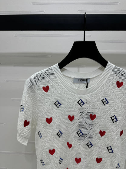 25 Cutout monogrammed knit short sleeves!