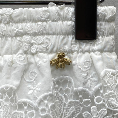 25  Embroidered Delicate Vest + Skirt Set