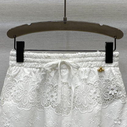 25  Embroidered Delicate Vest + Skirt Set