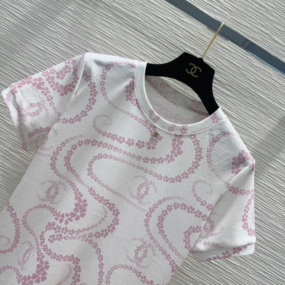 25 Flower Curve Pattern Short Sleeve