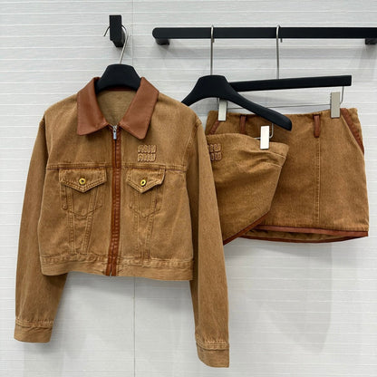 25 Wrap Around Denim Jacket Coat