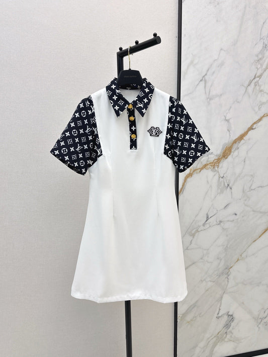 25 New Polo Contrast Collar Dress