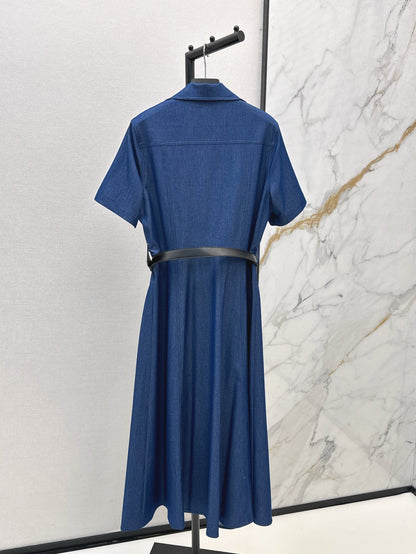 25 New classic triangle logo denim dress
