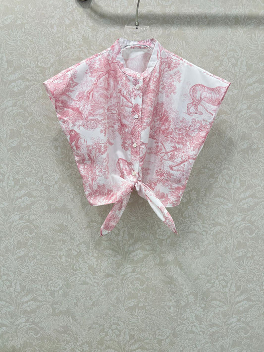 D 25 new jungle animal print Tie short shirt