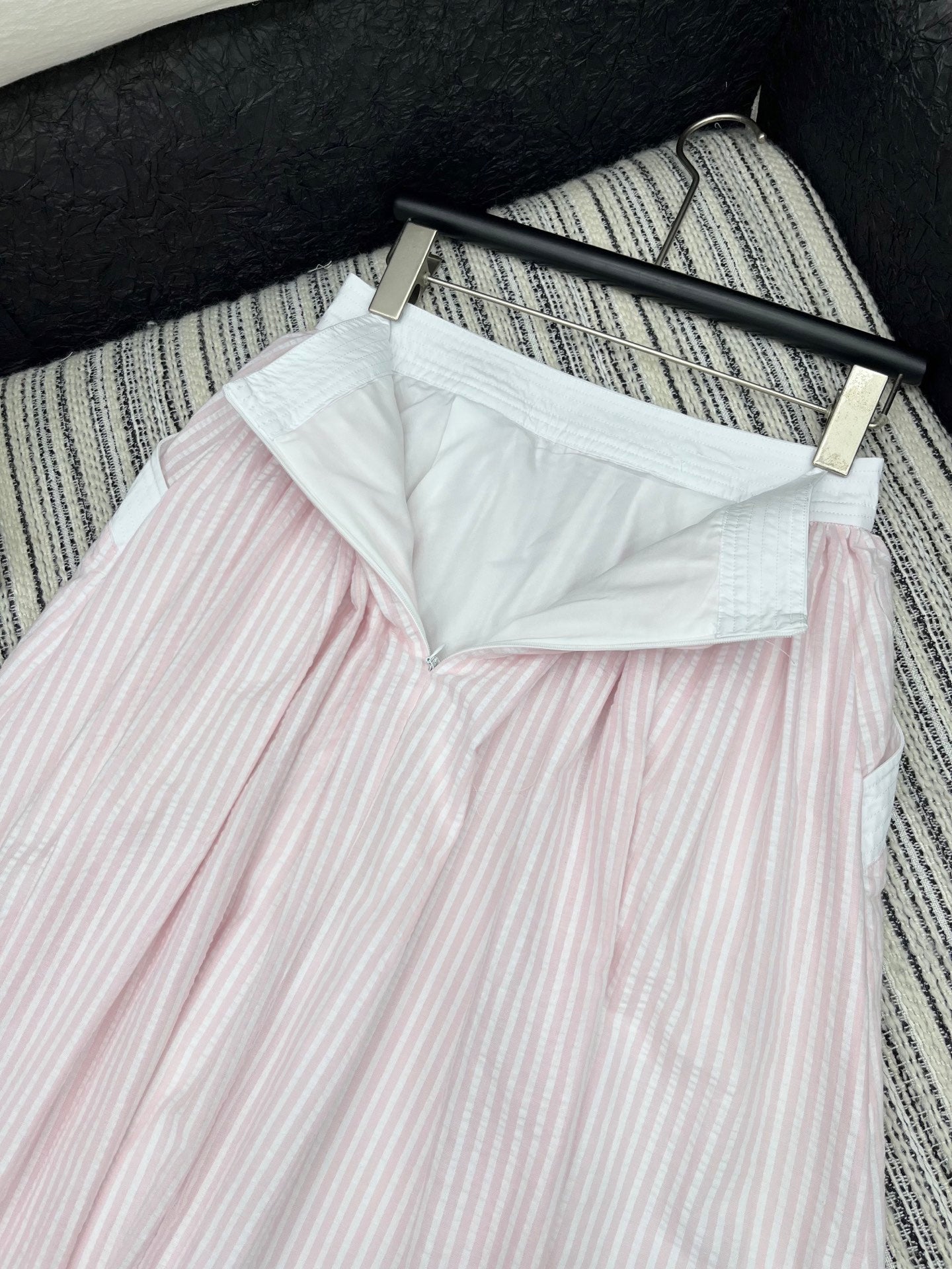 C 25 V-Neck Striped Camisole + Long Skirt Set