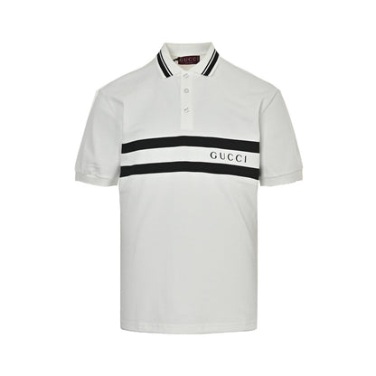 25ss Stripe Print Polo Short Sleeve