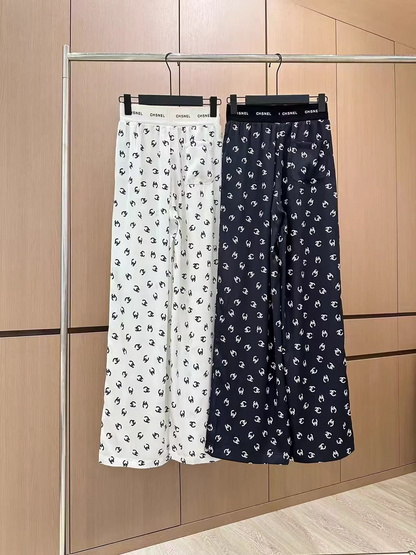 2025 Ribbon printed casual pants
